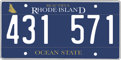 RI license plate 431571