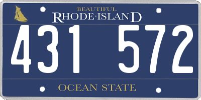 RI license plate 431572