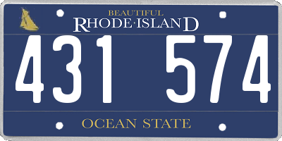 RI license plate 431574