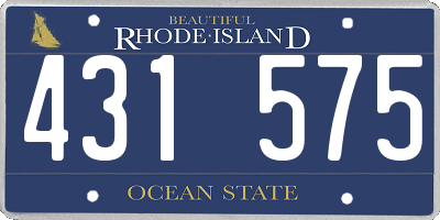 RI license plate 431575