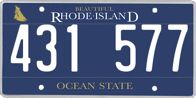 RI license plate 431577