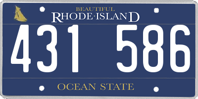 RI license plate 431586