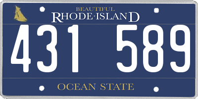 RI license plate 431589