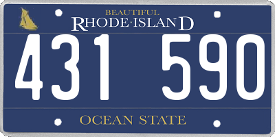 RI license plate 431590