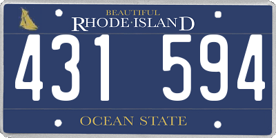 RI license plate 431594