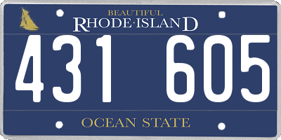 RI license plate 431605