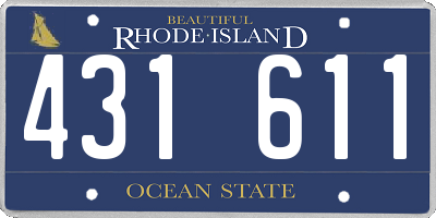 RI license plate 431611