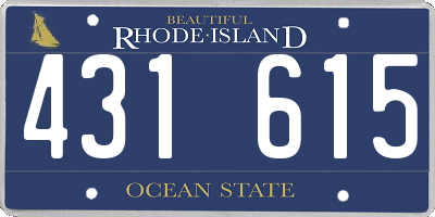 RI license plate 431615