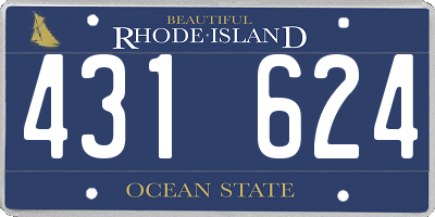 RI license plate 431624