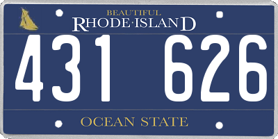RI license plate 431626