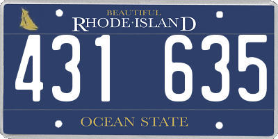 RI license plate 431635
