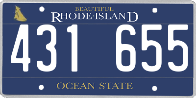 RI license plate 431655