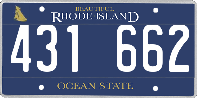 RI license plate 431662