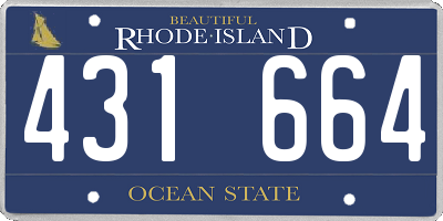 RI license plate 431664