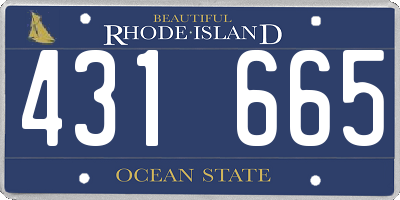 RI license plate 431665
