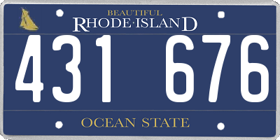 RI license plate 431676