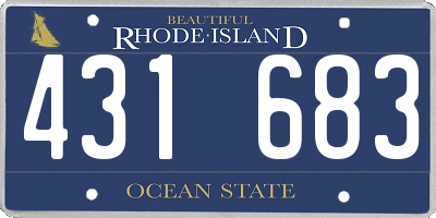 RI license plate 431683