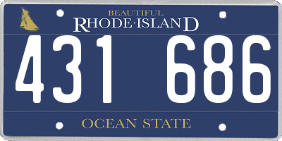 RI license plate 431686