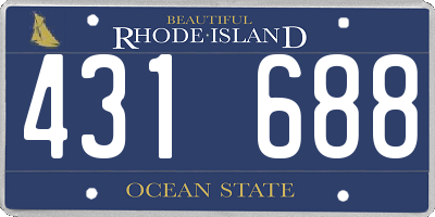 RI license plate 431688