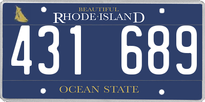 RI license plate 431689