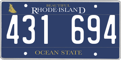 RI license plate 431694