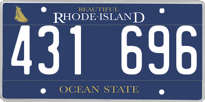 RI license plate 431696