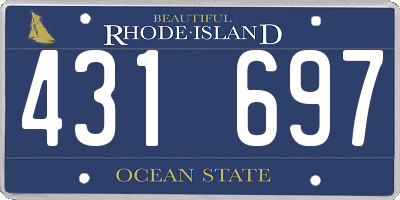 RI license plate 431697