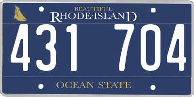 RI license plate 431704