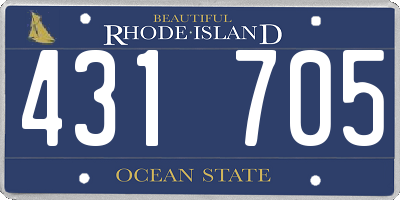 RI license plate 431705