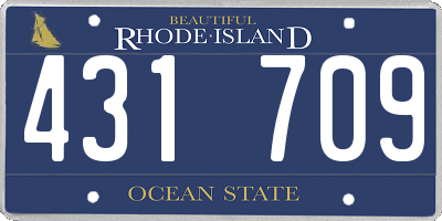 RI license plate 431709