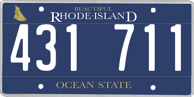 RI license plate 431711
