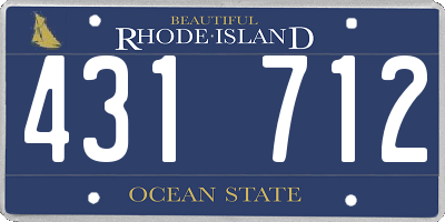 RI license plate 431712