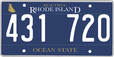 RI license plate 431720