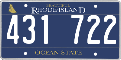 RI license plate 431722
