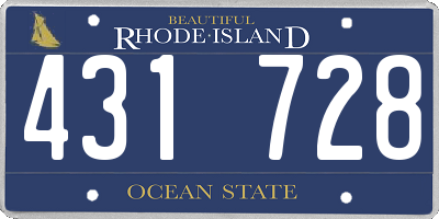 RI license plate 431728