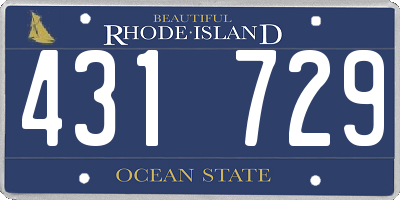 RI license plate 431729