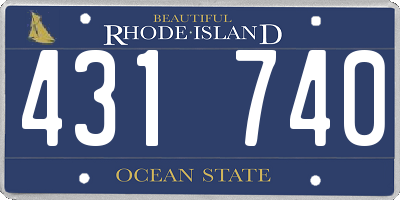RI license plate 431740