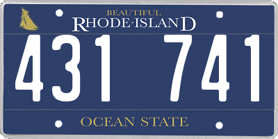 RI license plate 431741