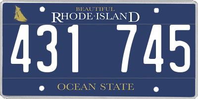 RI license plate 431745
