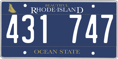 RI license plate 431747