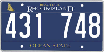 RI license plate 431748