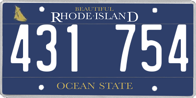 RI license plate 431754