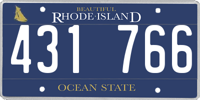 RI license plate 431766