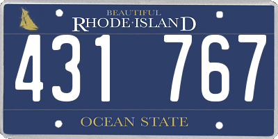 RI license plate 431767