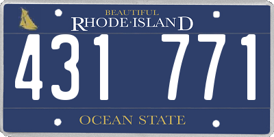 RI license plate 431771
