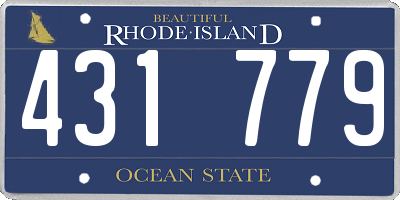 RI license plate 431779