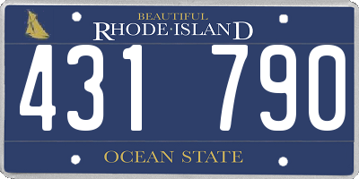 RI license plate 431790