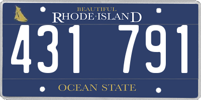 RI license plate 431791