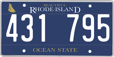 RI license plate 431795