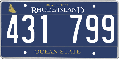 RI license plate 431799